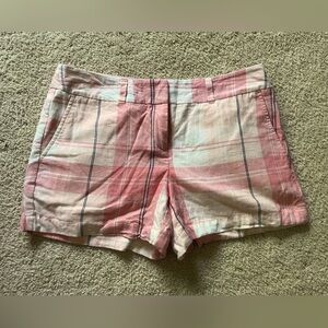 LOFT shorts size 4, pink plaid